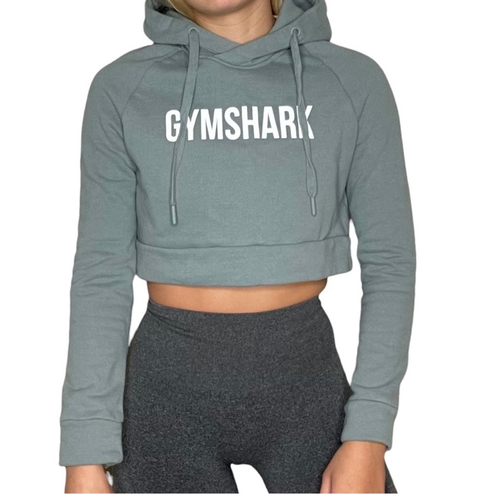 Gymshark cropped hoodie Turquoise